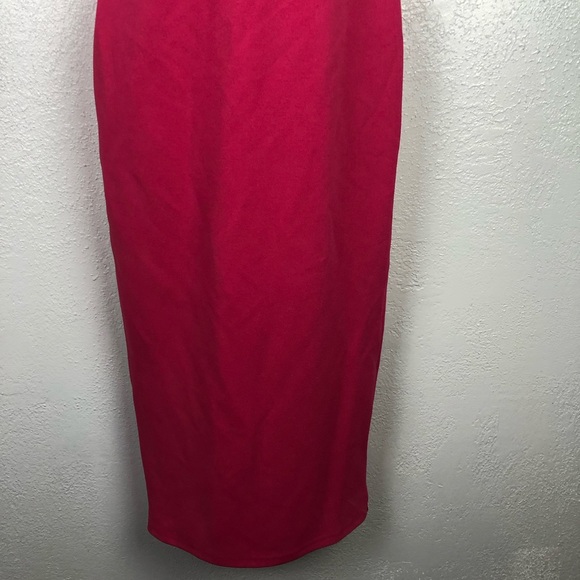 NEW LULU’S bodycon fitted exposed zipper hot pink Dress sexy Sz XS - Picture 11 of 14